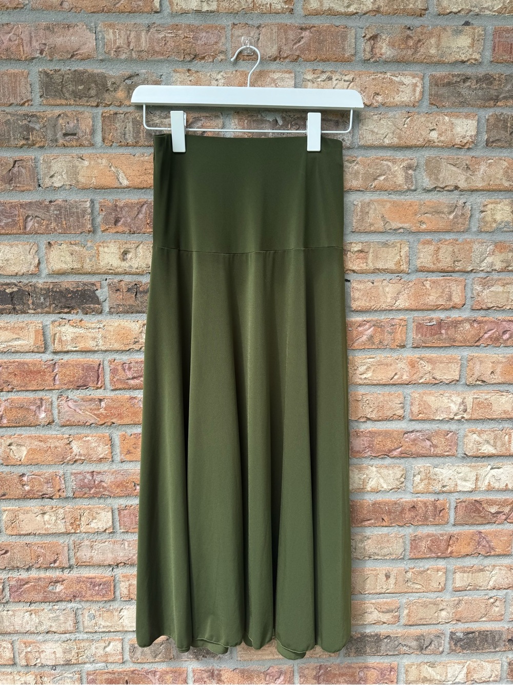 Valentina Olive Maxi Skirt